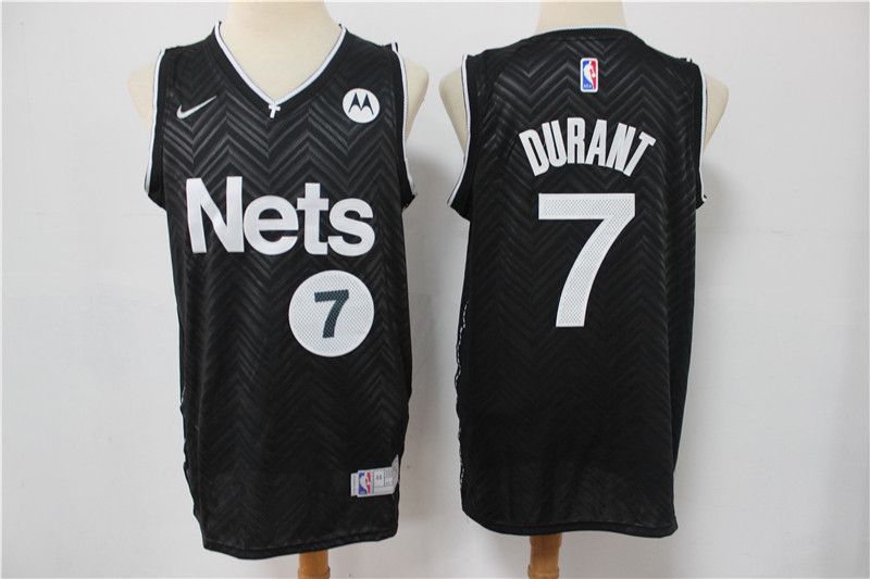 Cheap Men Brooklyn Nets 7 Durant Black 2021 Nike Playoff bonus NBA Jersey